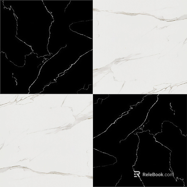 marble white and black stitching tile texture