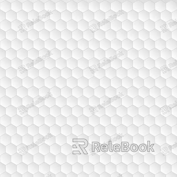 Hexagonal brick mosaic white texture