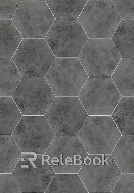 Hexagonal Brick Black and White Hexagonal Brick Seamless texture