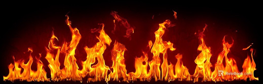 Orange-yellow flame texture, special effects material texture