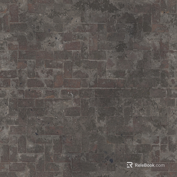 Dark gray old brick wall exterior wall finish texture