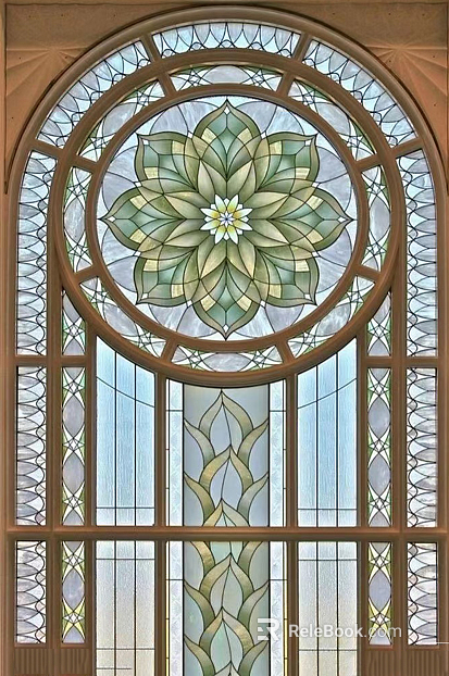 French Vintage Stained Glass texture