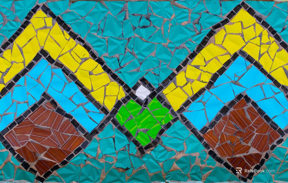 Ground mosaic floor tile mosaic color texture