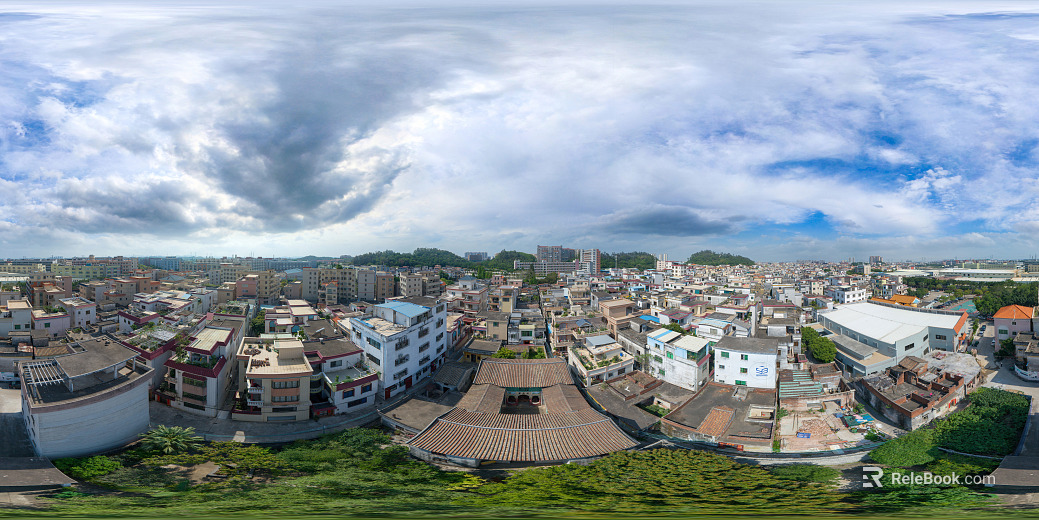 HDR urban ecological greening panorama texture