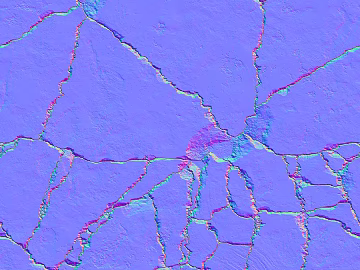 Broken wall turtle crack normal bump 3d model