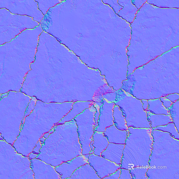 Broken wall turtle crack normal bump texture
