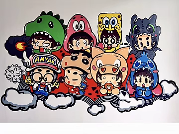 cartoon painting texture (ID:ffacg44027)