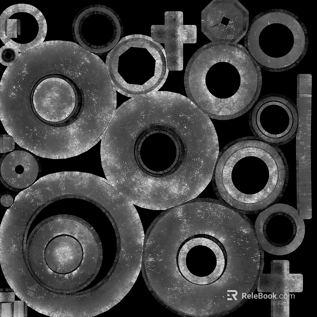 Do the old silver gray metal gasket industrial components texture