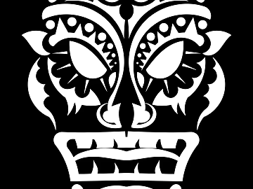 Tattoo black and white mask pattern texture pattern graphics (ID:ffach776184)