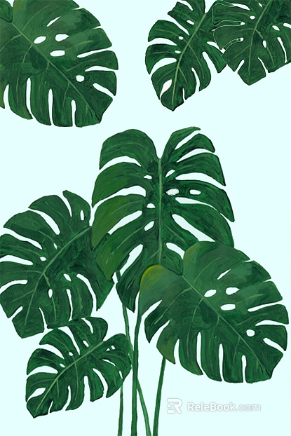 Plant painting texture