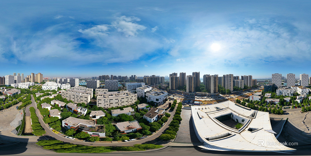 HDR urban ecological greening panorama texture