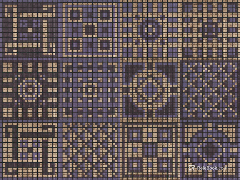 mosaic map texture