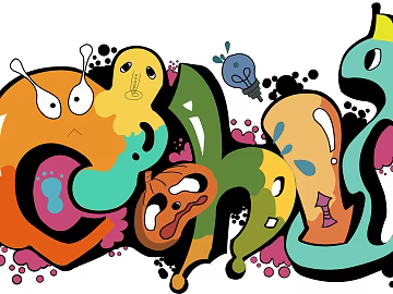 cartoon painting 3d model