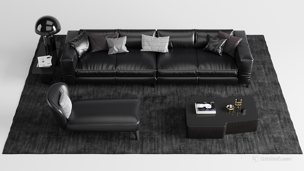 black leather sofa living room furniture texture