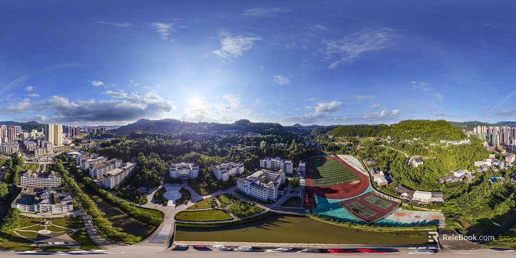 HDR urban ecological greening panorama texture