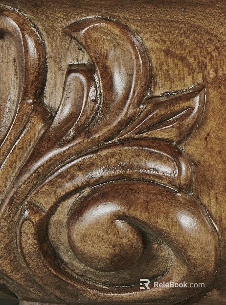 Dark Brown European-style Wood Carved Furniture Decoration texture
