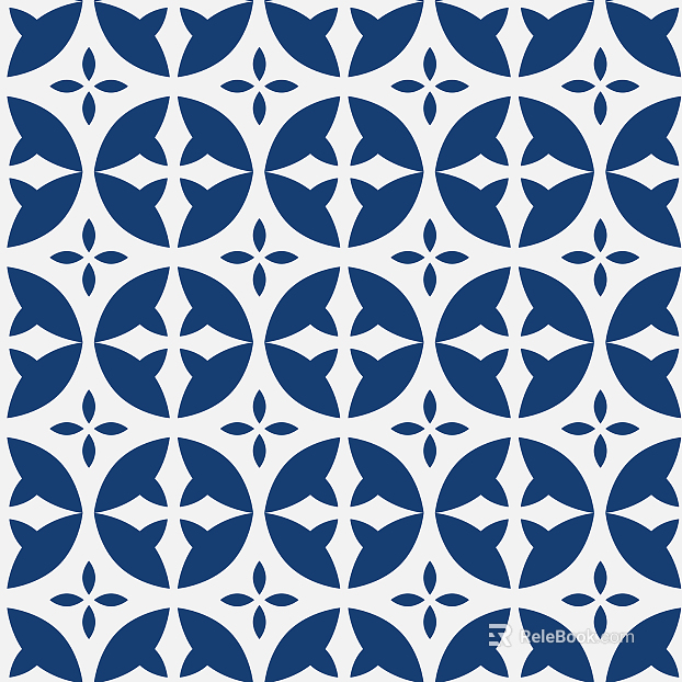 Modern geometric blue and white pattern wallpaper texture