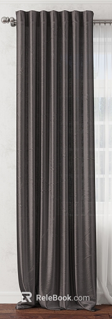 Dark gray plain curtain bedroom blackout curtain texture
