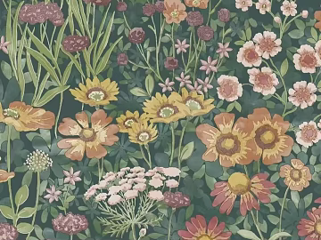 Floral Plant Flower Wallpaper Wall Cloth Wallpaper Wall Cloth Pattern Cloth texture (ID:ffach274201)