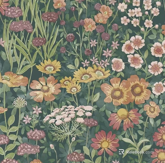 Floral Plant Flower Wallpaper Wall Cloth Wallpaper Wall Cloth Pattern Cloth texture