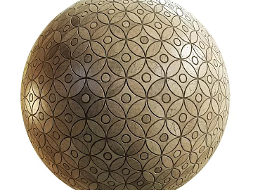 Decorative floor tile PBR texture (ID:ffach063964)