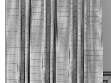 Light gray plaid curtains bedroom window texture (ID:ffaeh729826)