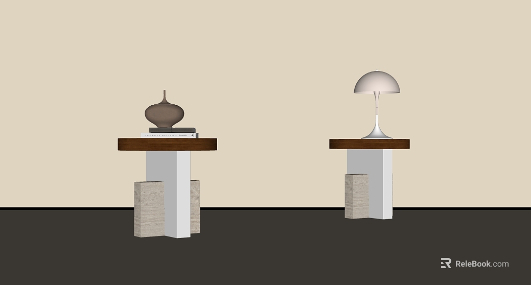 Light Luxury Walnut Side Table for Living Room Furnishings texture