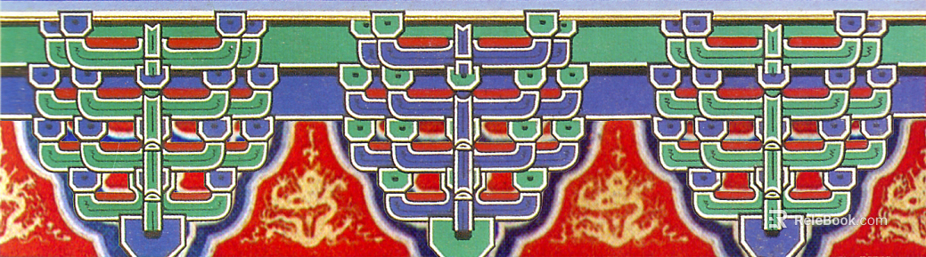 Wall Line Waist Line Chinese Classical Tibetan Architecture Painting texture