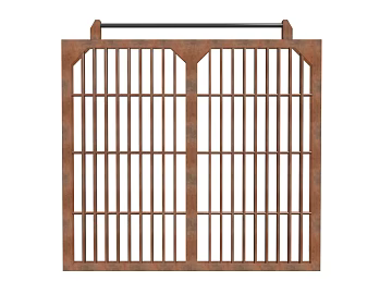 Chinese red-brown metal door courtyard gate texture (ID:ffaeh794882)