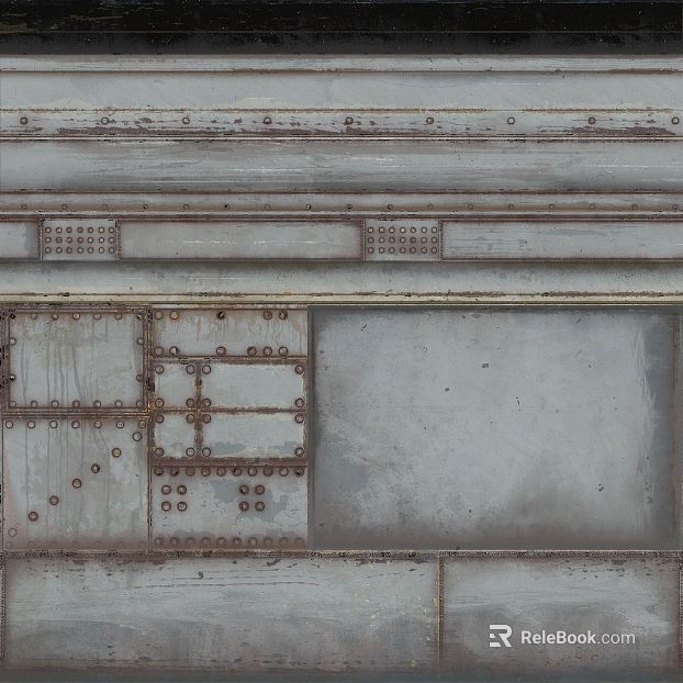 Industrial wind ash old metal plate wall texture