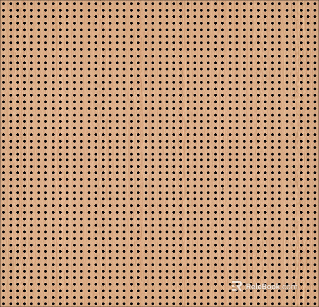 Sound Absorbing Board Wood Color Orifice Plate texture