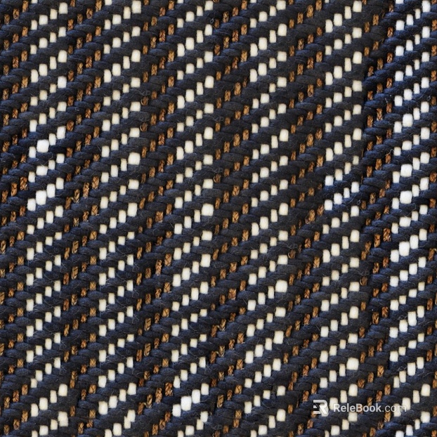 Blue Brown White Plaid Woven Fabric texture