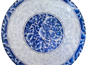 Chinese pattern porcelain plate texture (ID:ffach531508)