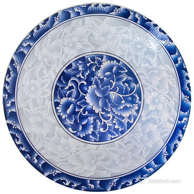 Chinese pattern porcelain plate texture