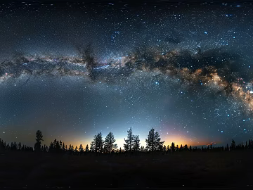Outdoor Dusk Starry Sky Panorama HDR texture (ID:ffach514255)