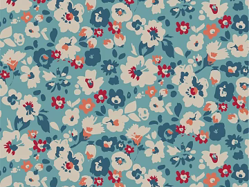 American French blue small floral wallpaper texture (ID:ffach810156)