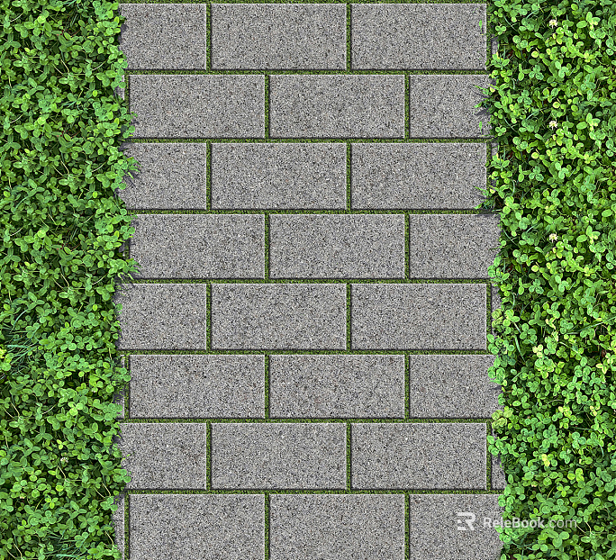 Park Permeable Brick Lawn Brick Grass Brick Parking Space Paving Paving texture