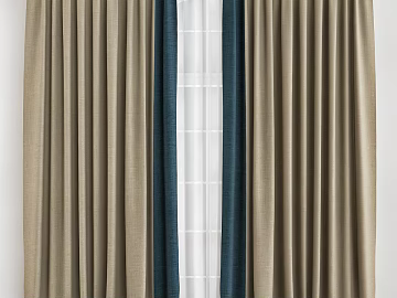 Coffee blue color block fabric curtains texture (ID:ffaeh895736)