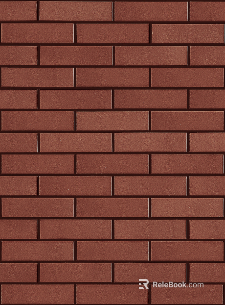 Brick wall kiln iron red brushed surface split brick texture