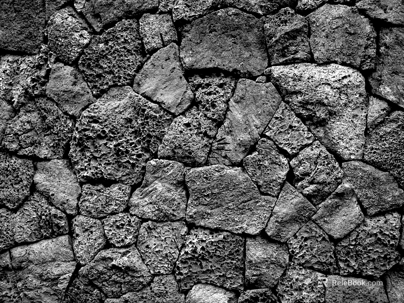 Culture Stone Black and White Stone Wall texture