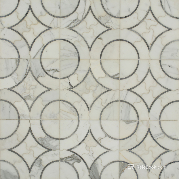 Marble mosaic floor pattern texture