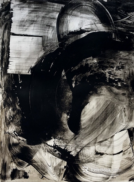 black and white abstract art decorative painting texture