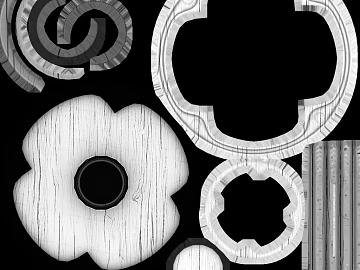 White wood carved decorative components texture (ID:ffaeh461884)