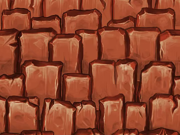 Red-brown hand-painted stone wall texture (ID:ffaeh657296)