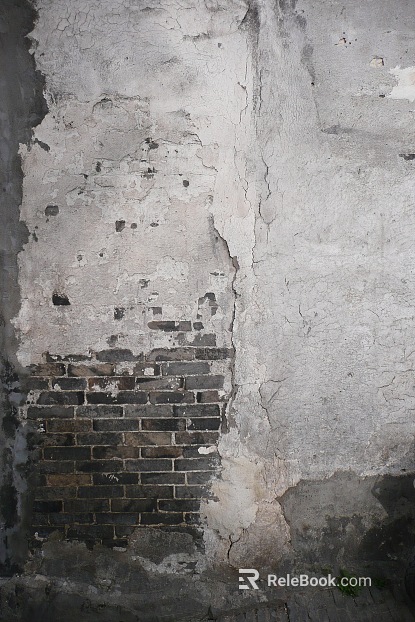Grey and white old brick wall texture
