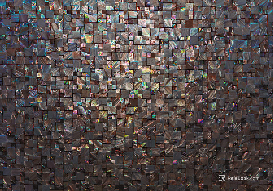 Brown mosaic wallpaper texture