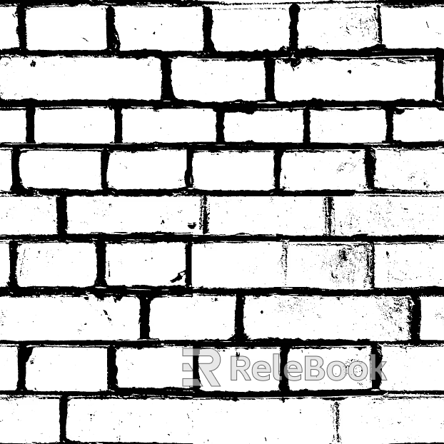Black and white brick wall texture