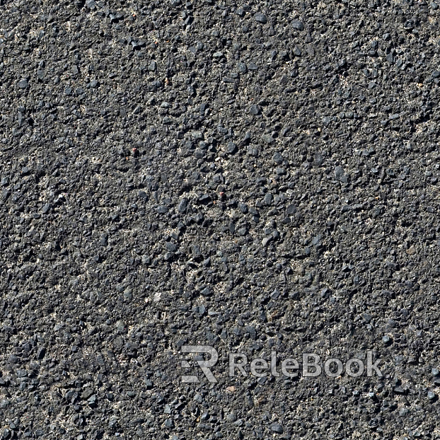 The image depicts a grey, cement pavement with a smooth surface, exhibiting fine cracks and slight discoloration, indicative of natural wear and age. Surrounding edges show aggregate materials embedded in the concrete.