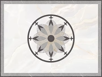 Marble mosaic round black and white ground texture (ID:ffagg20374)