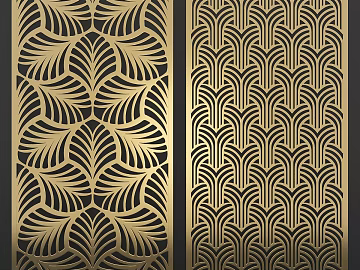 Light Luxury Gold Metal Porch Partition texture (ID:ffaeh092761)